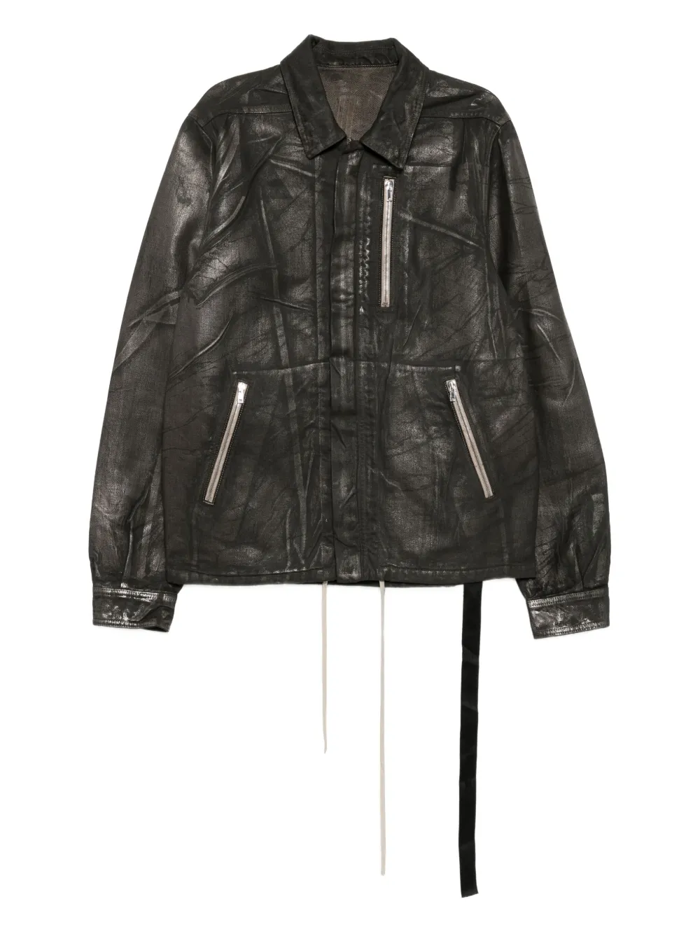 Rick Owens DRKSHDW whiskering-print jacket | Black | Image 1
