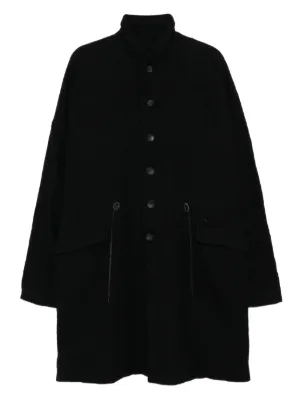 Devoa Pinstripe Wool Coat | Black | FARFETCH JO Devoa Pinstripe Wool Coat | Black | FARFETCH JO