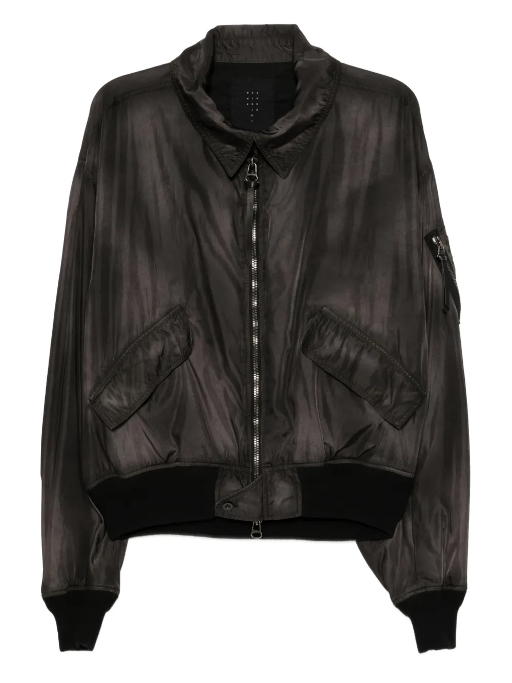 The Viridi-Anne chamarra bomber con cierre | negro | Image 1
