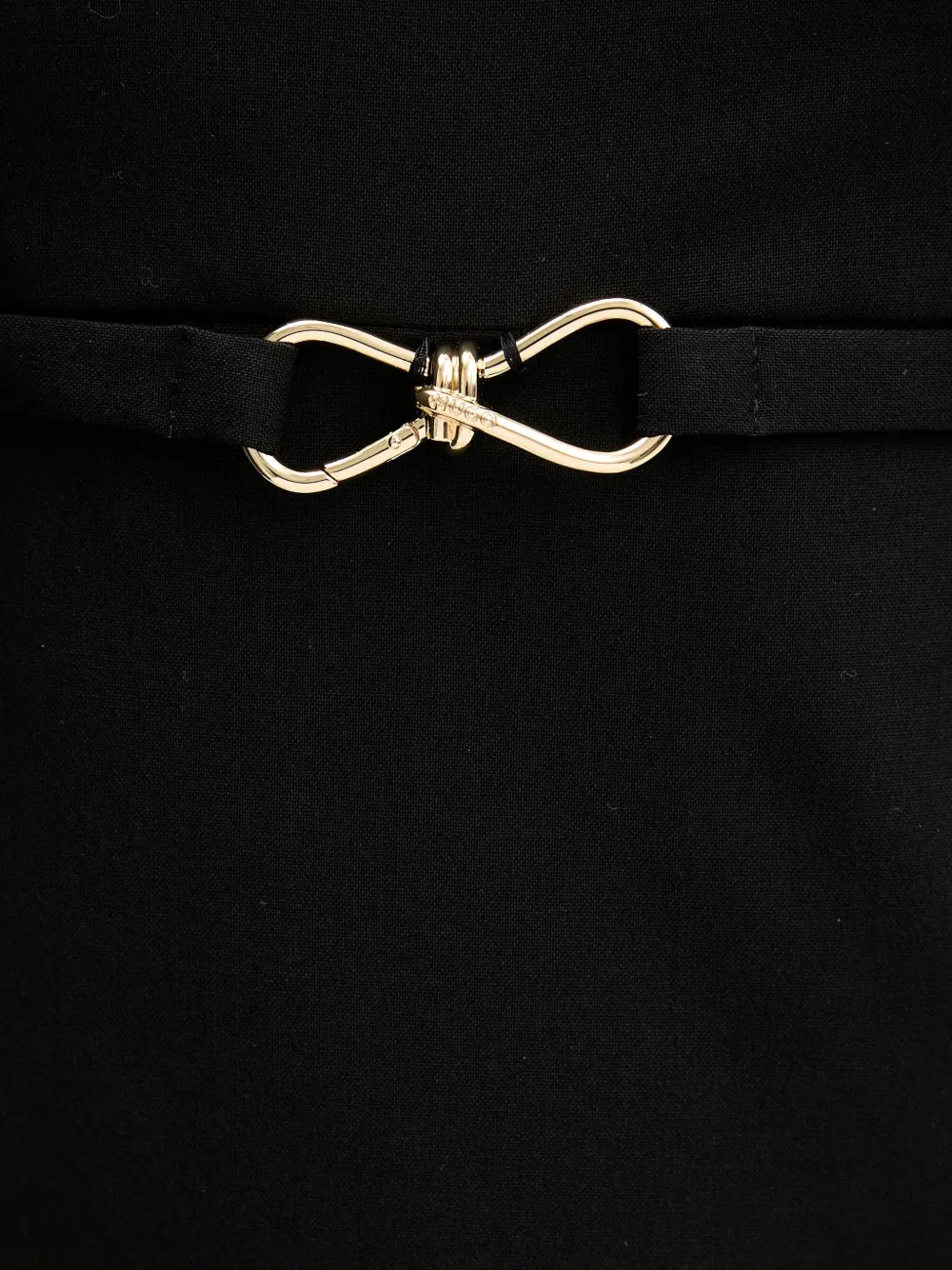 Hugo Boss Buckle-strap Mini Dress In Black