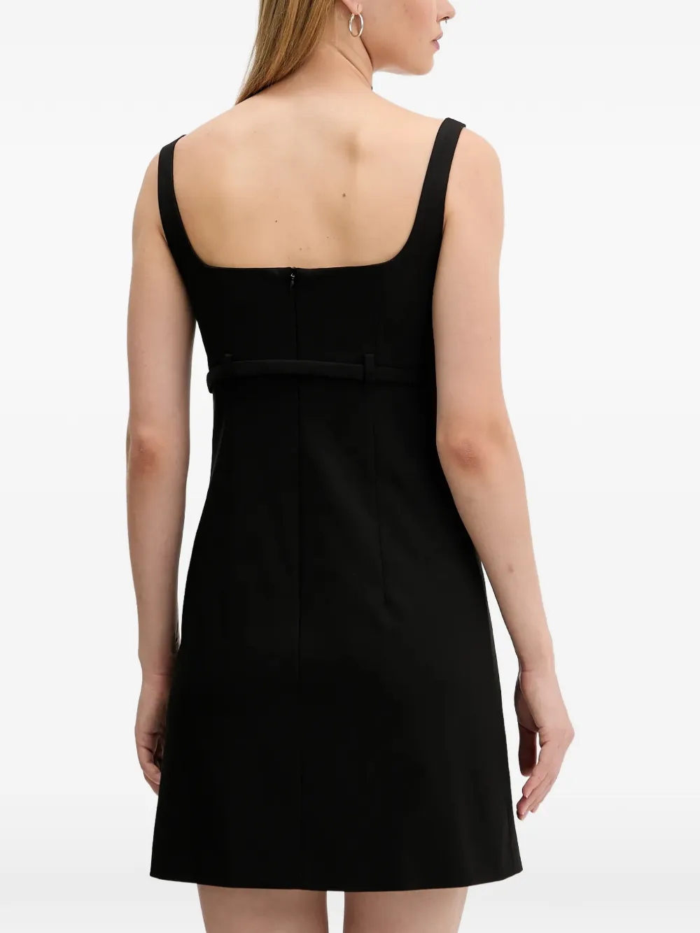 Hugo Boss Buckle-strap Mini Dress In Black