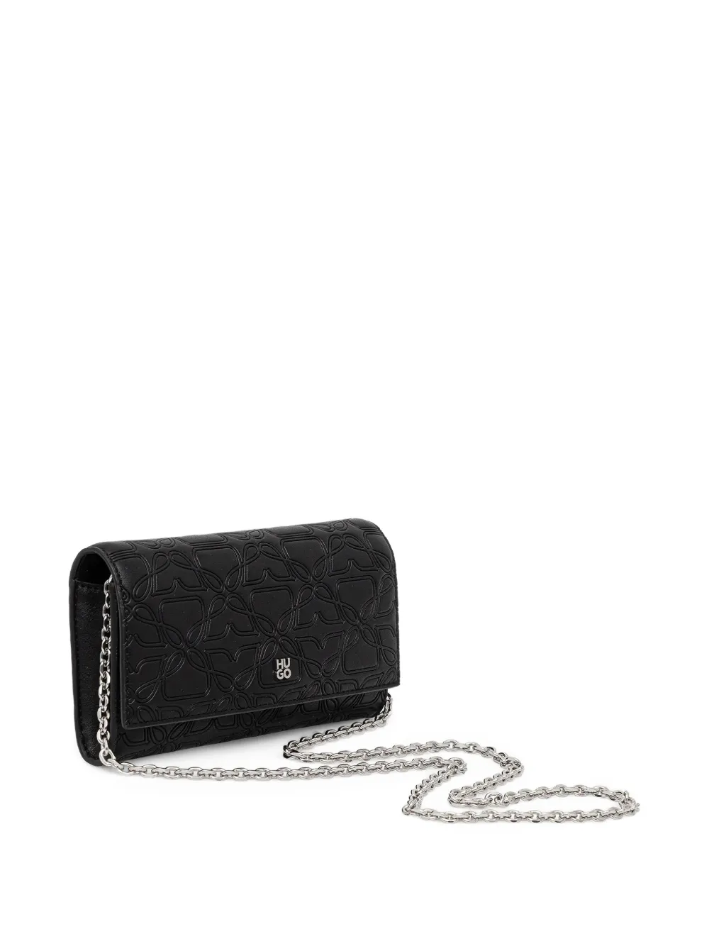HUGO embossed chain clutch bag | Image 2