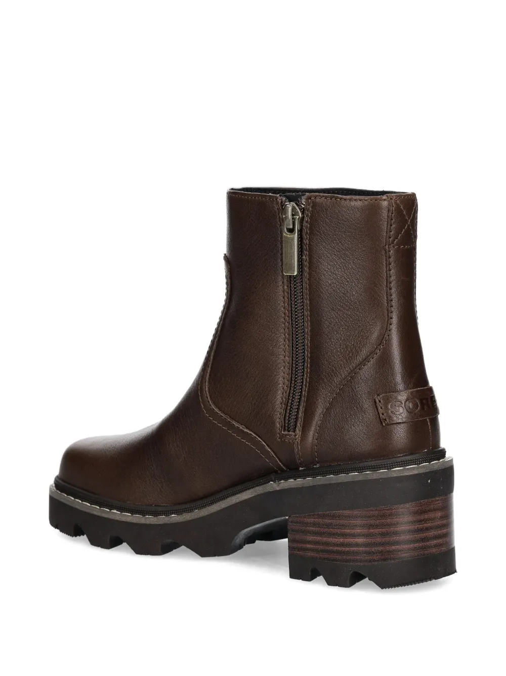 SOREL Joan laarzen met blokhak en zijrits Bruin