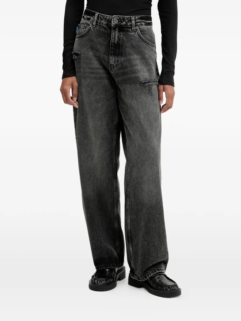 HUGO vaqueros con efecto envejecido | gris | Image 1