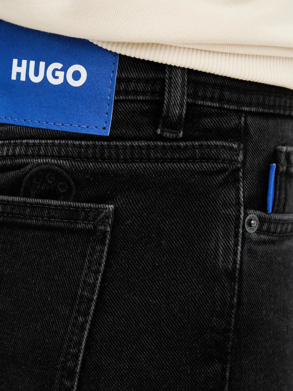 HUGO Denim jack met vijf zakken Zwart