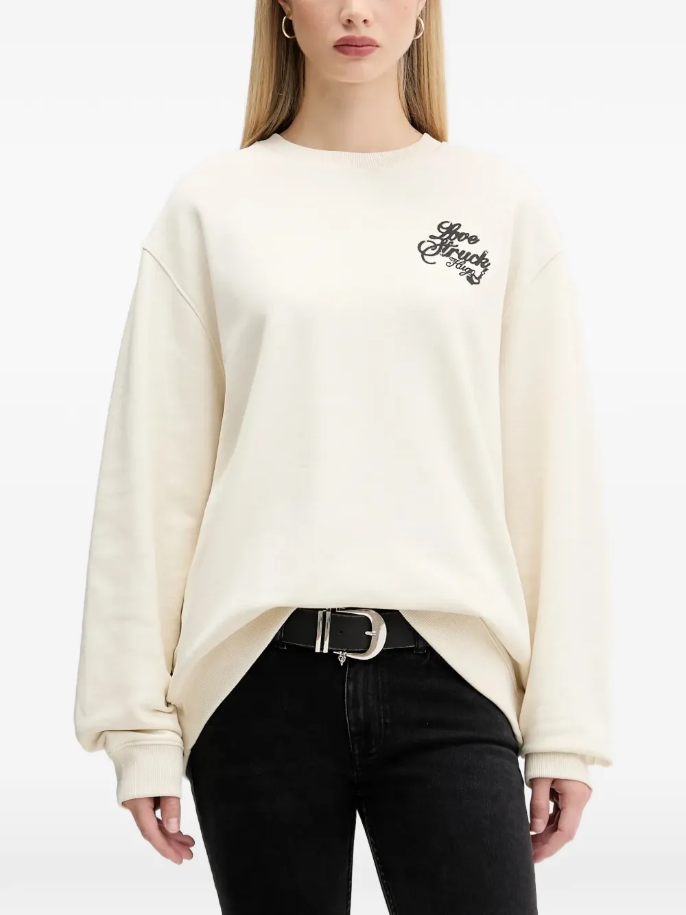 Hugo Boss Crew-neck Sweatshirt In Neutral