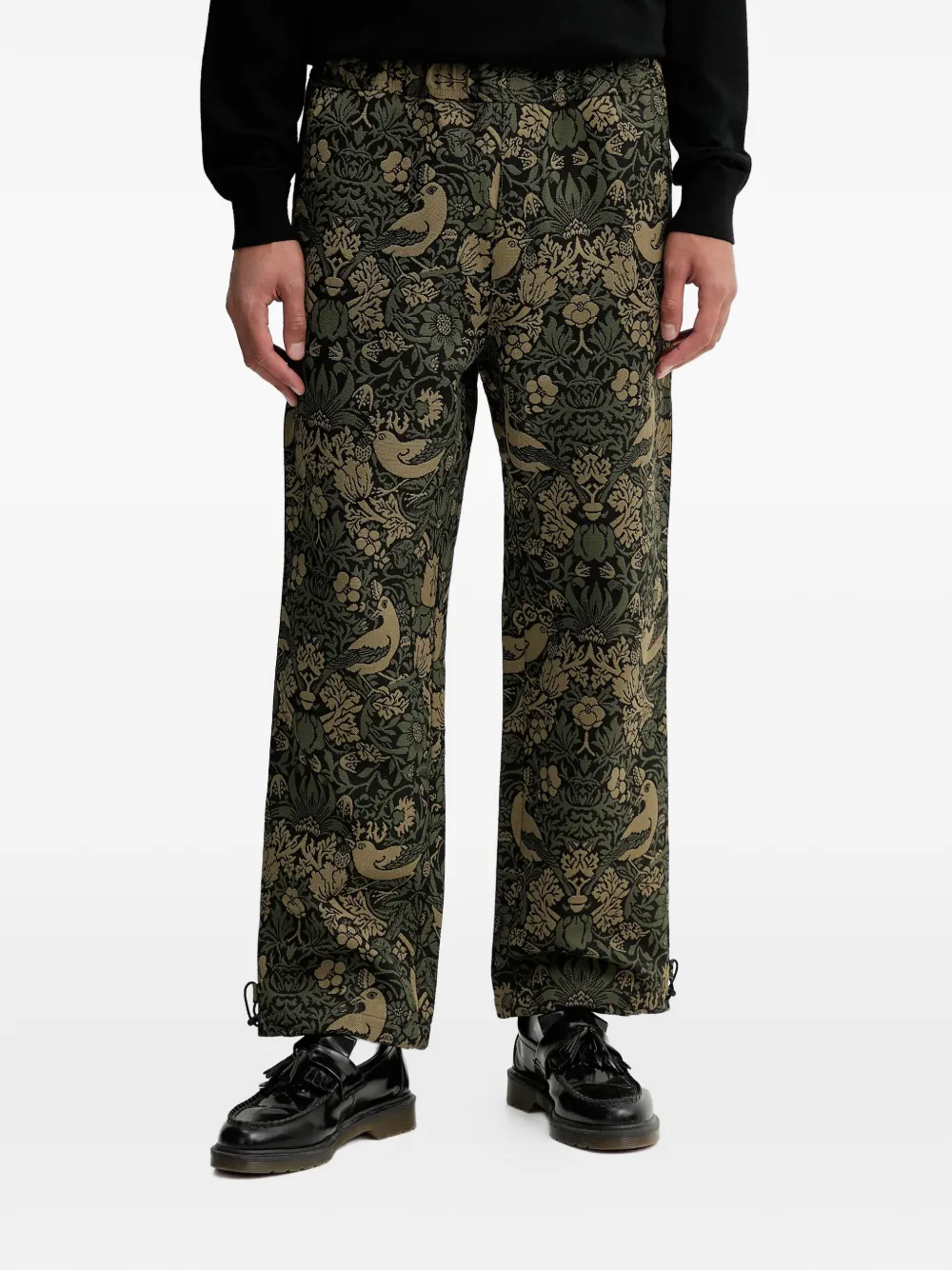 HUGO drawstring floral trousers | Green | Image 1