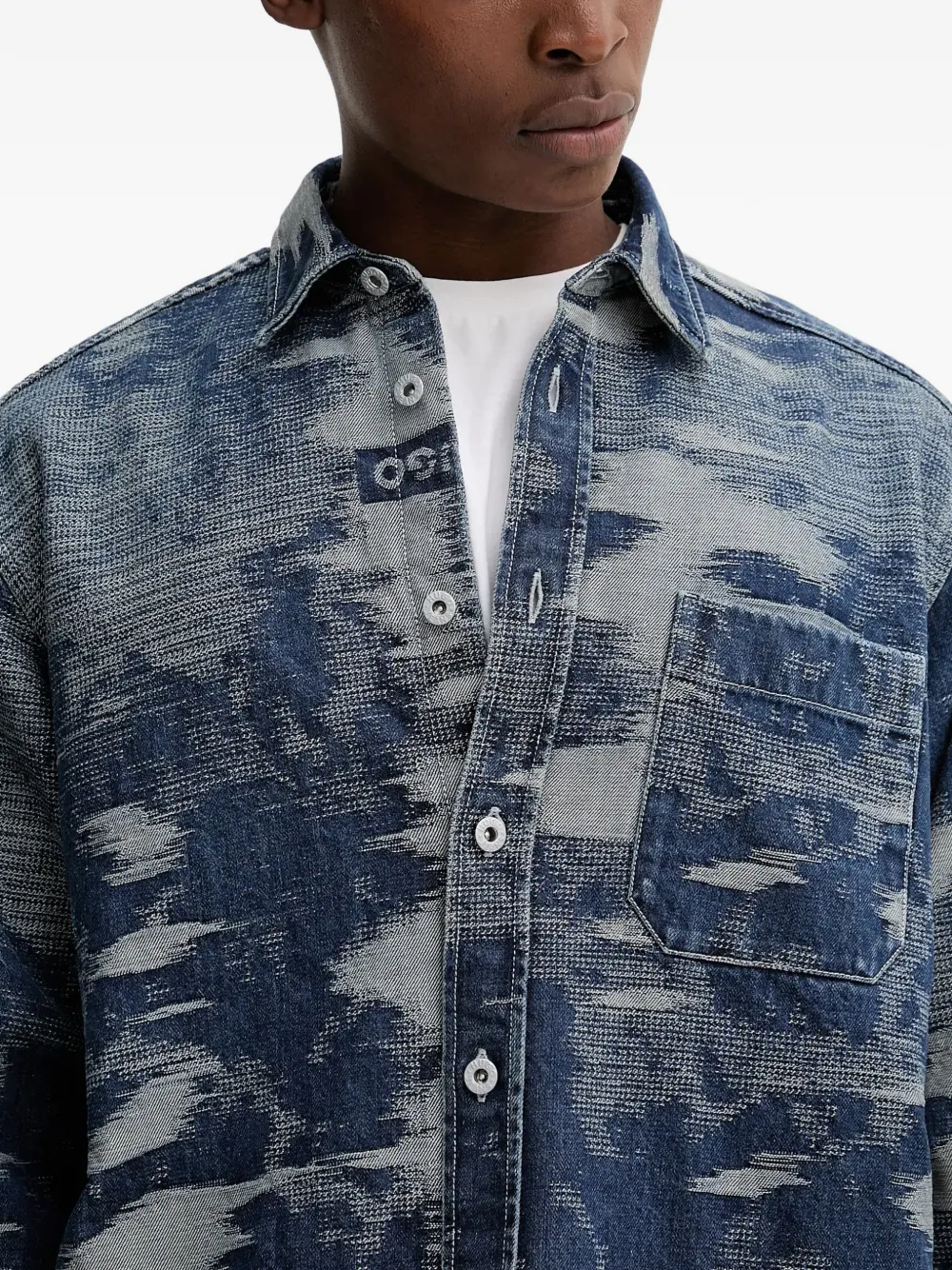 HUGO Overhemd met borstzak Blauw