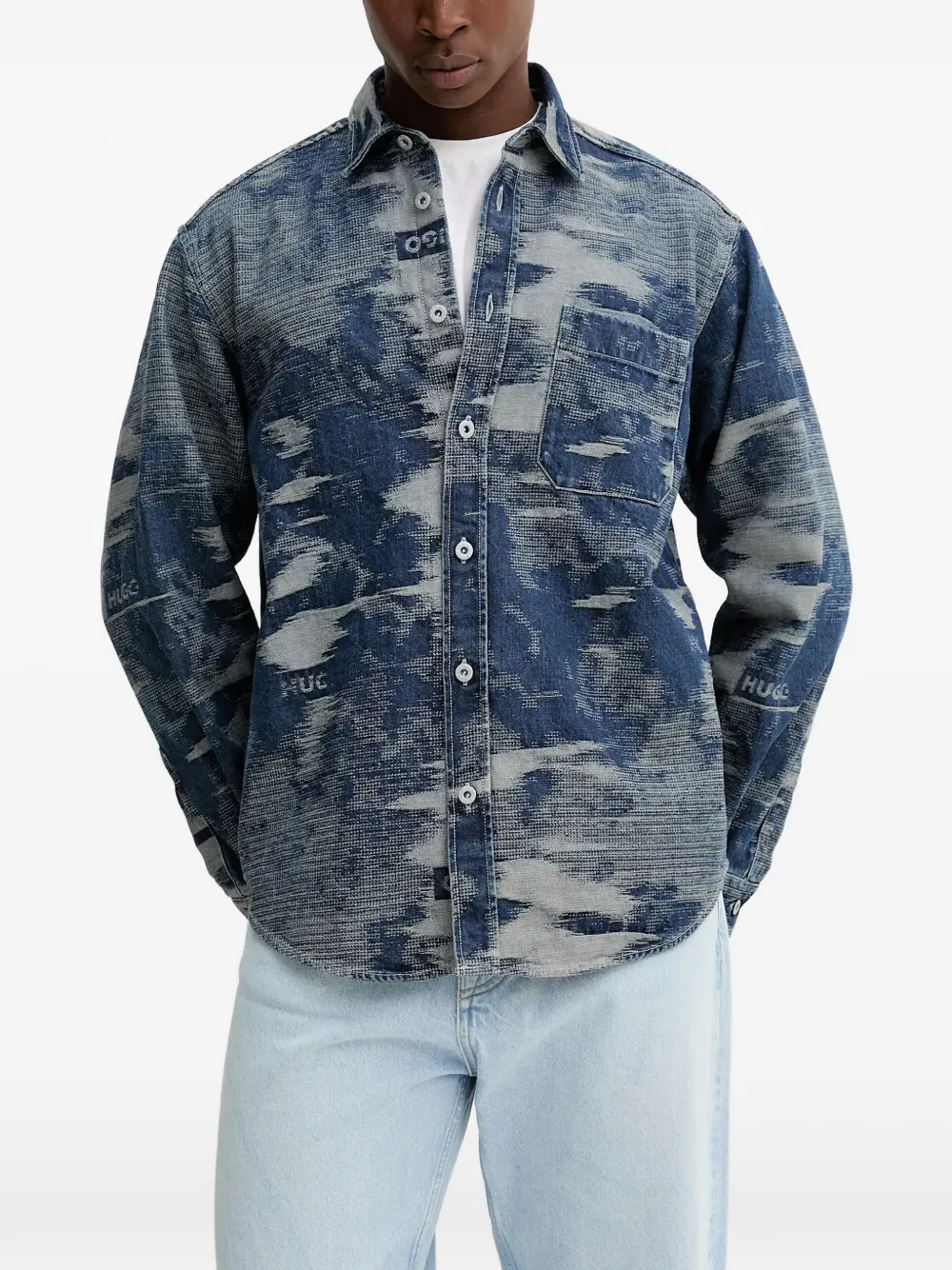 HUGO chemise à poche poitrine | bleu | Image 1