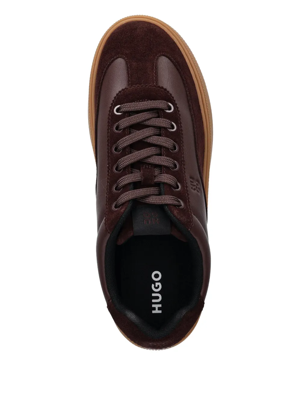 Hugo Boss Lace-up Sneakers In Burgundy