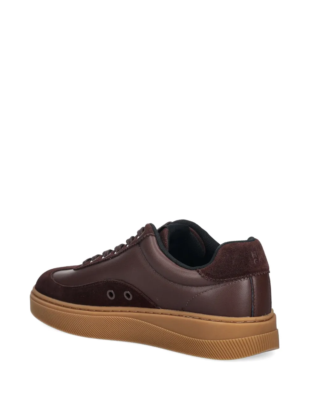 Hugo Boss Lace-up Sneakers In Burgundy