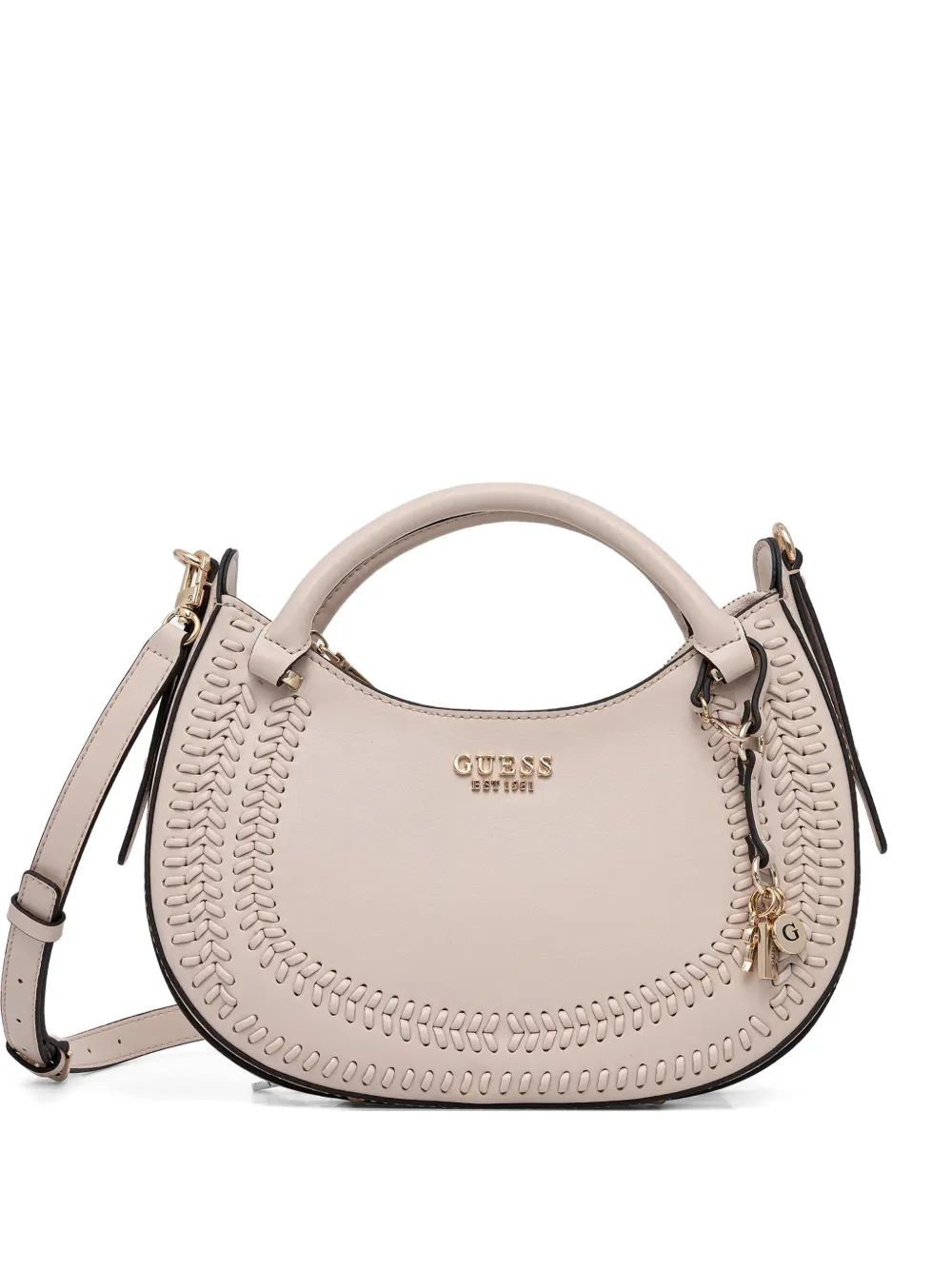 GUESS USA Tatum チャームディテール ハンドバッグ - ニュートラル GUESS USA Tatum チャームディテール ハンドバッグ - ニュートラル