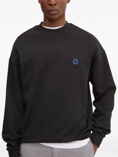 HUGO smiley-patch sweater