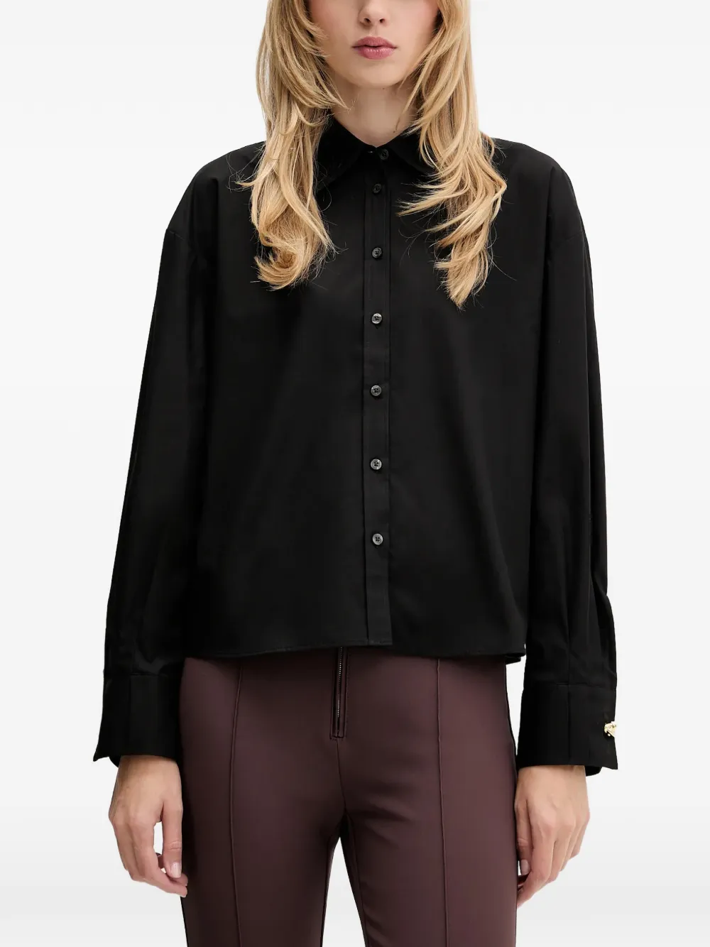 HUGO button-cuff shirt | Black | Image 1