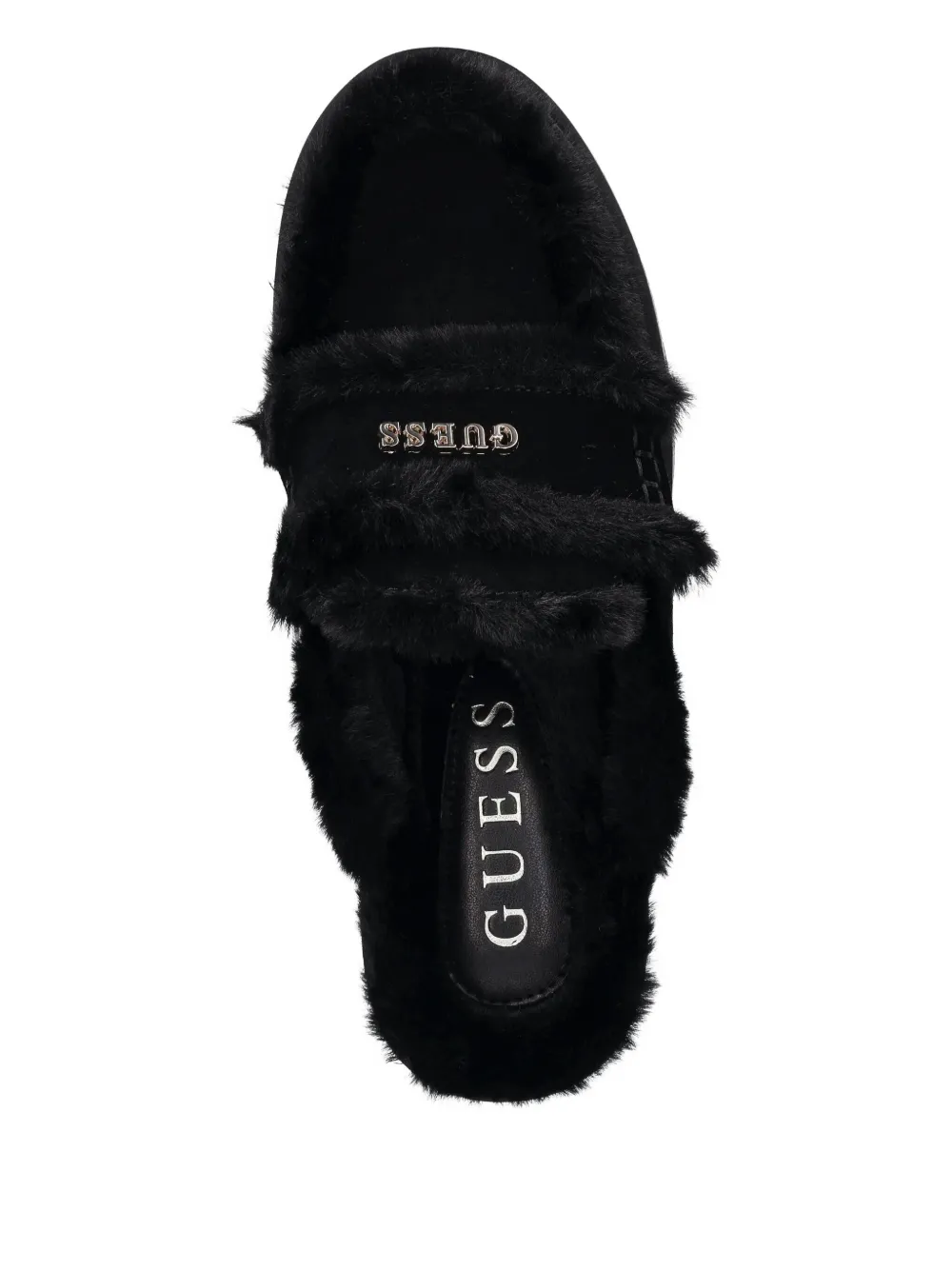 Guess Usa 45mm Yaneta Logo Mules In Black