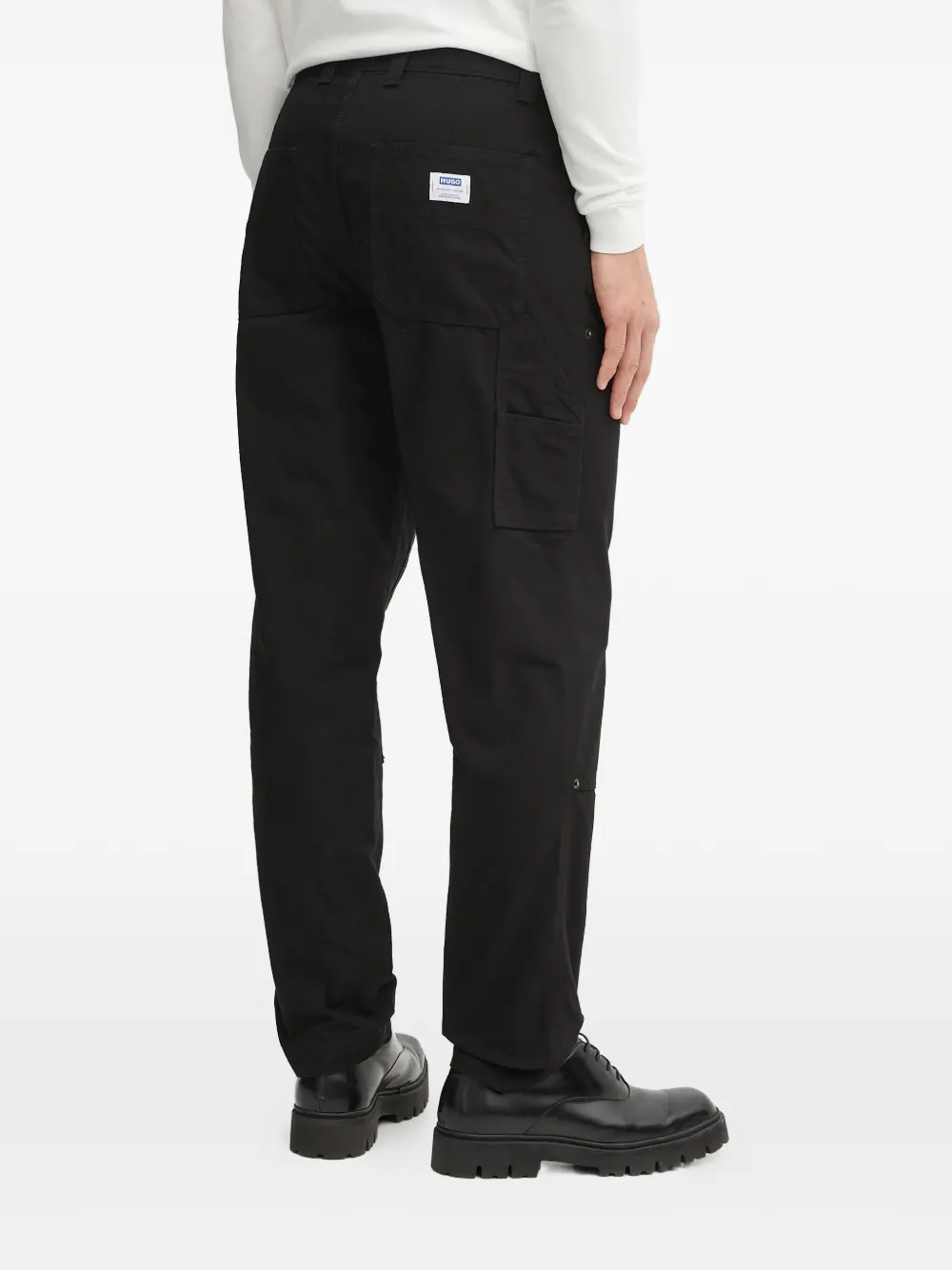 HUGO Broek met opgestikte zak Zwart