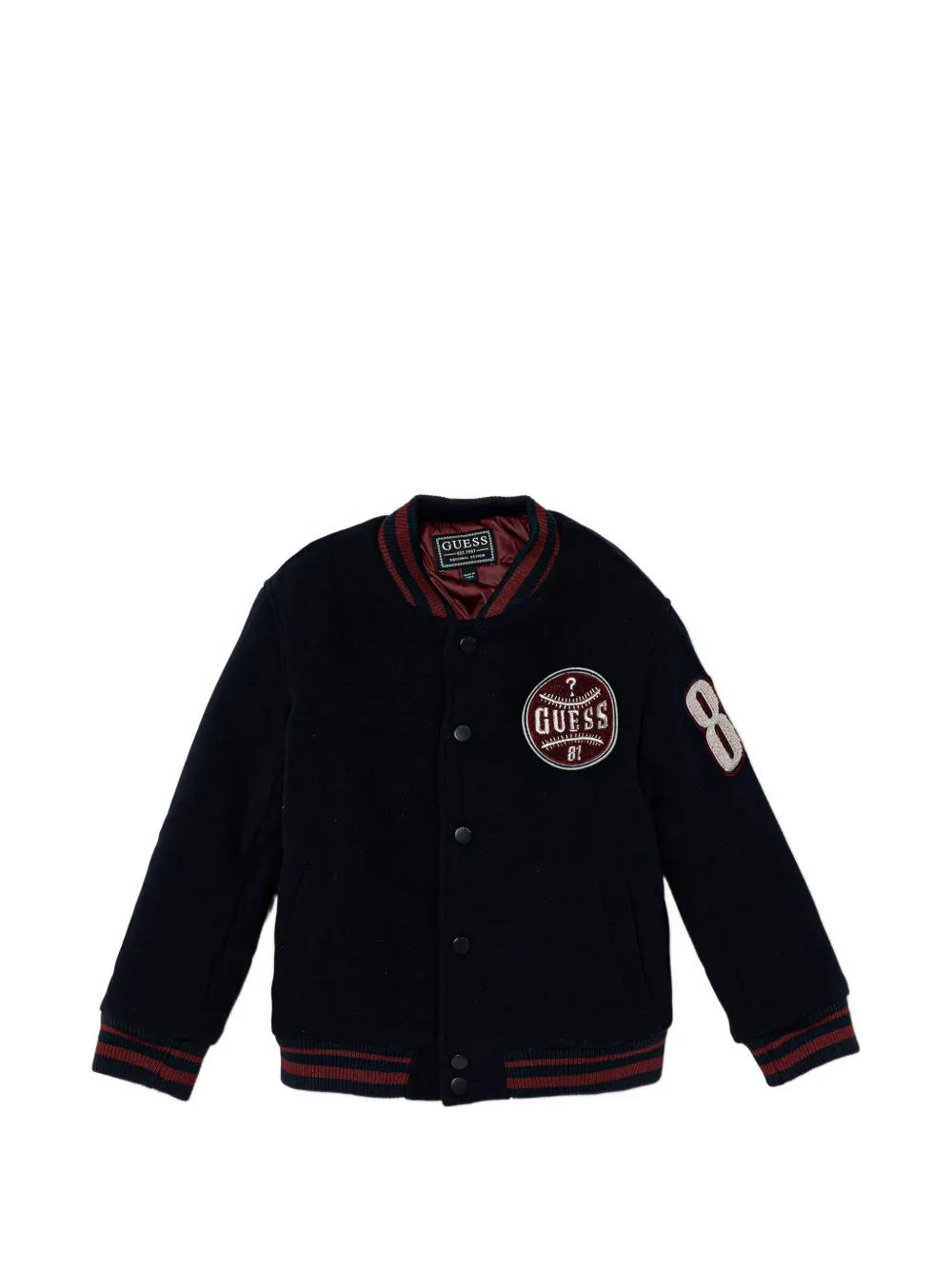 guess kids appliqué bomber jacket - Blau