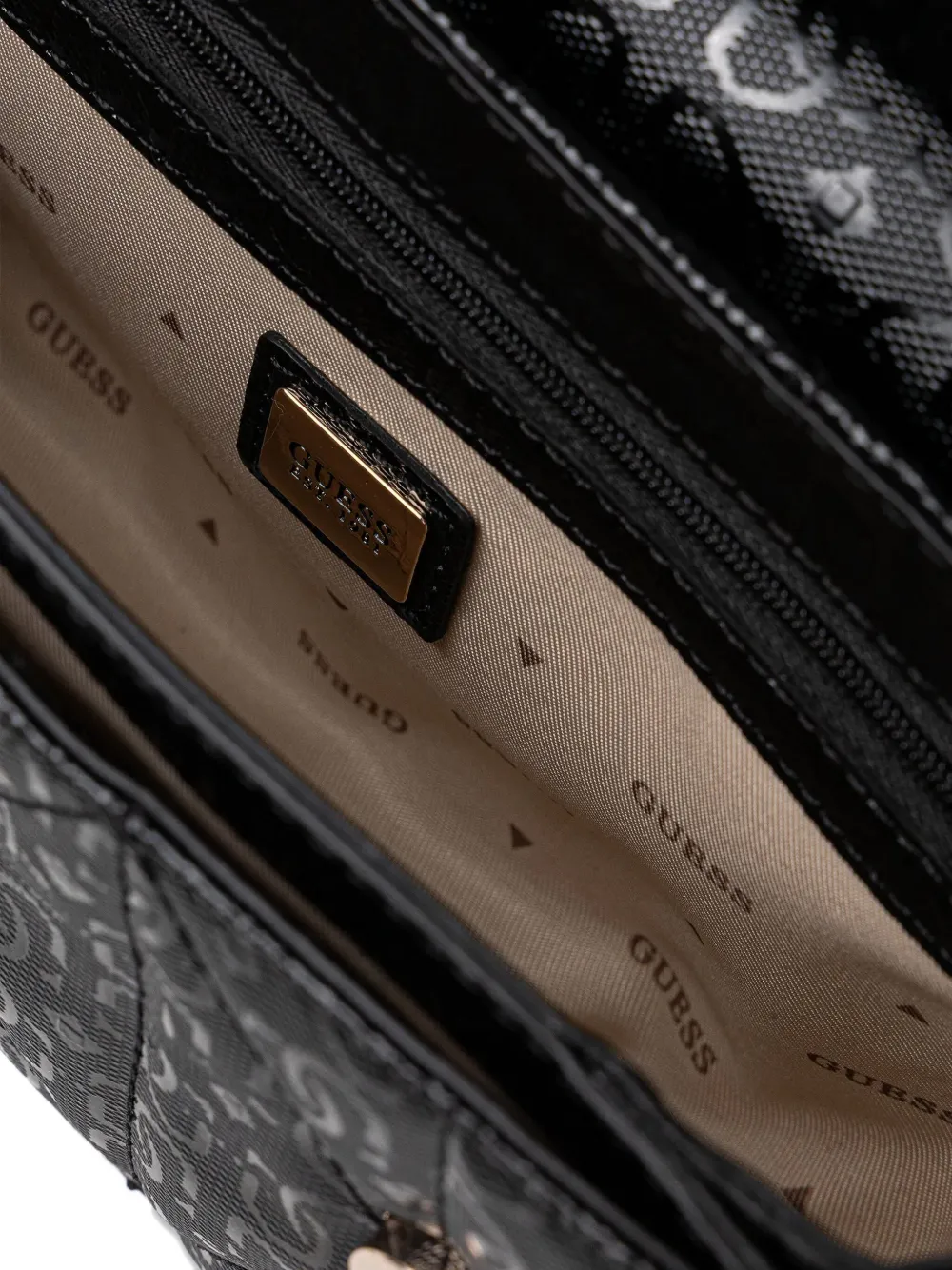 Guess Usa Aldina Logo 4g Quilted Crossbody Bag In Black