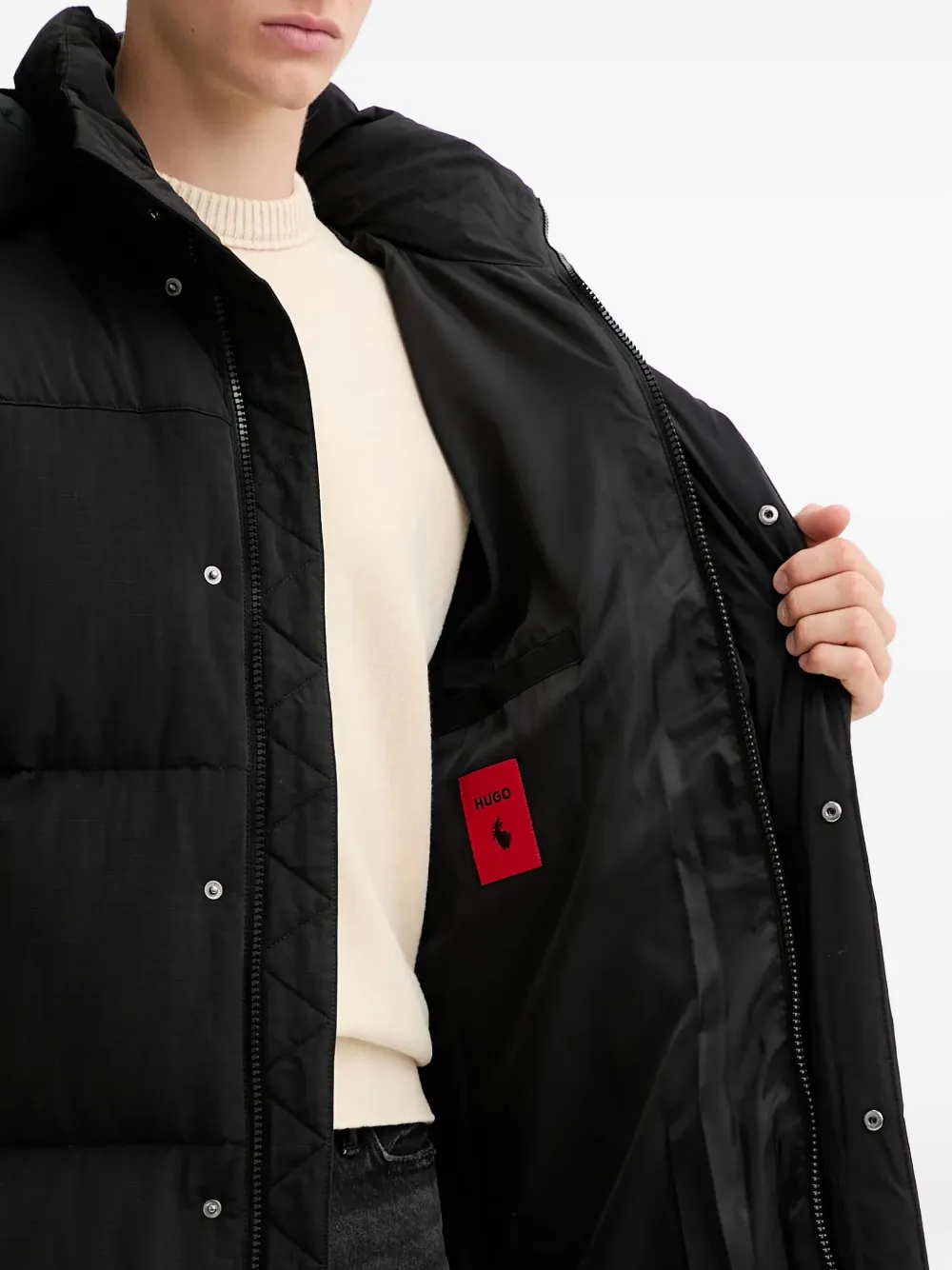Hugo Boss Padded Jacket In Black