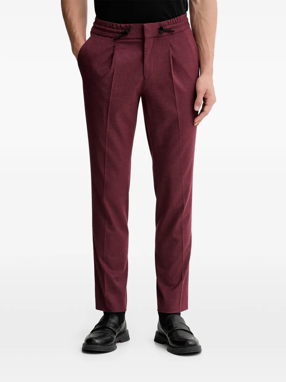 HUGO drawstring pleated trousers | Red | Image 1