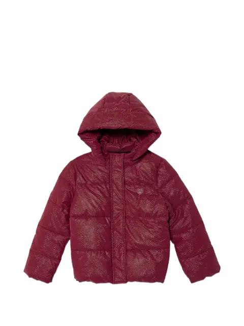 guess kids hooded quilted jacket
