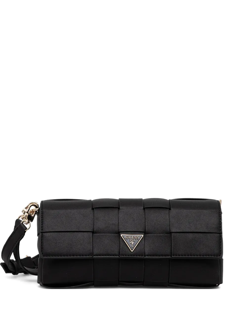 Guess Usa Maylee Logo-plaque Shoulder Bag In Black