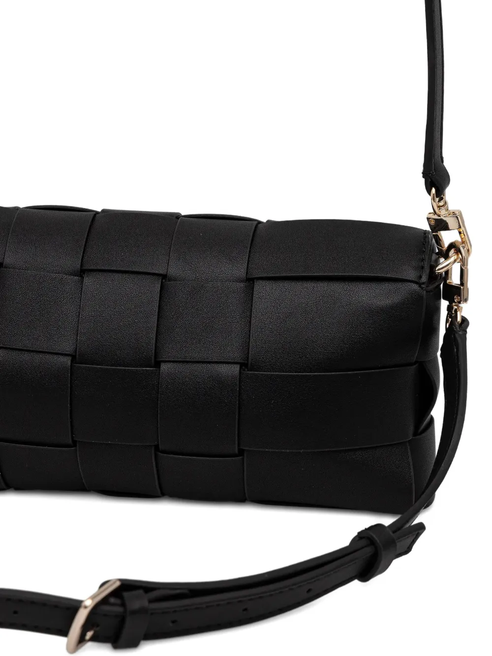 Guess Usa Maylee Logo-plaque Shoulder Bag In Black