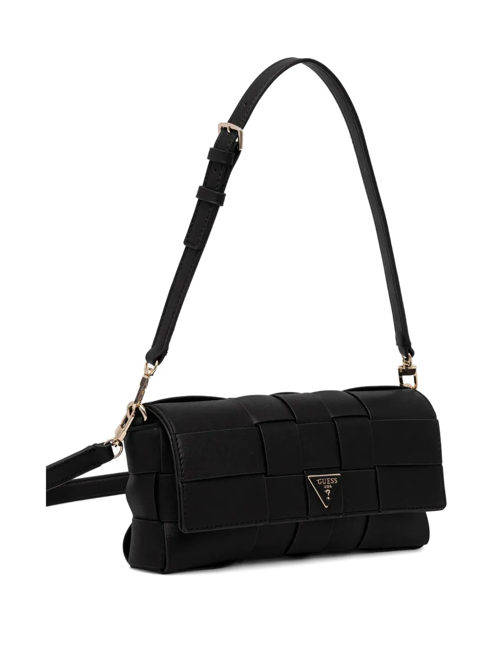 GUESS USA MAYLEE logo-plaque shoulder bag - Zwart