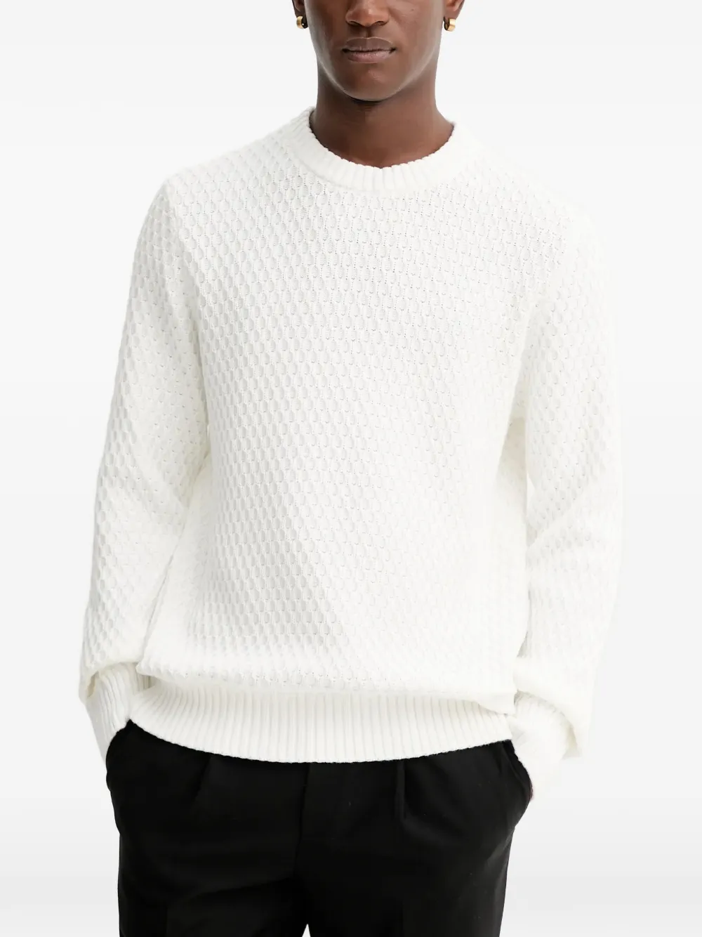 HUGO textured sweater | White | Image 1