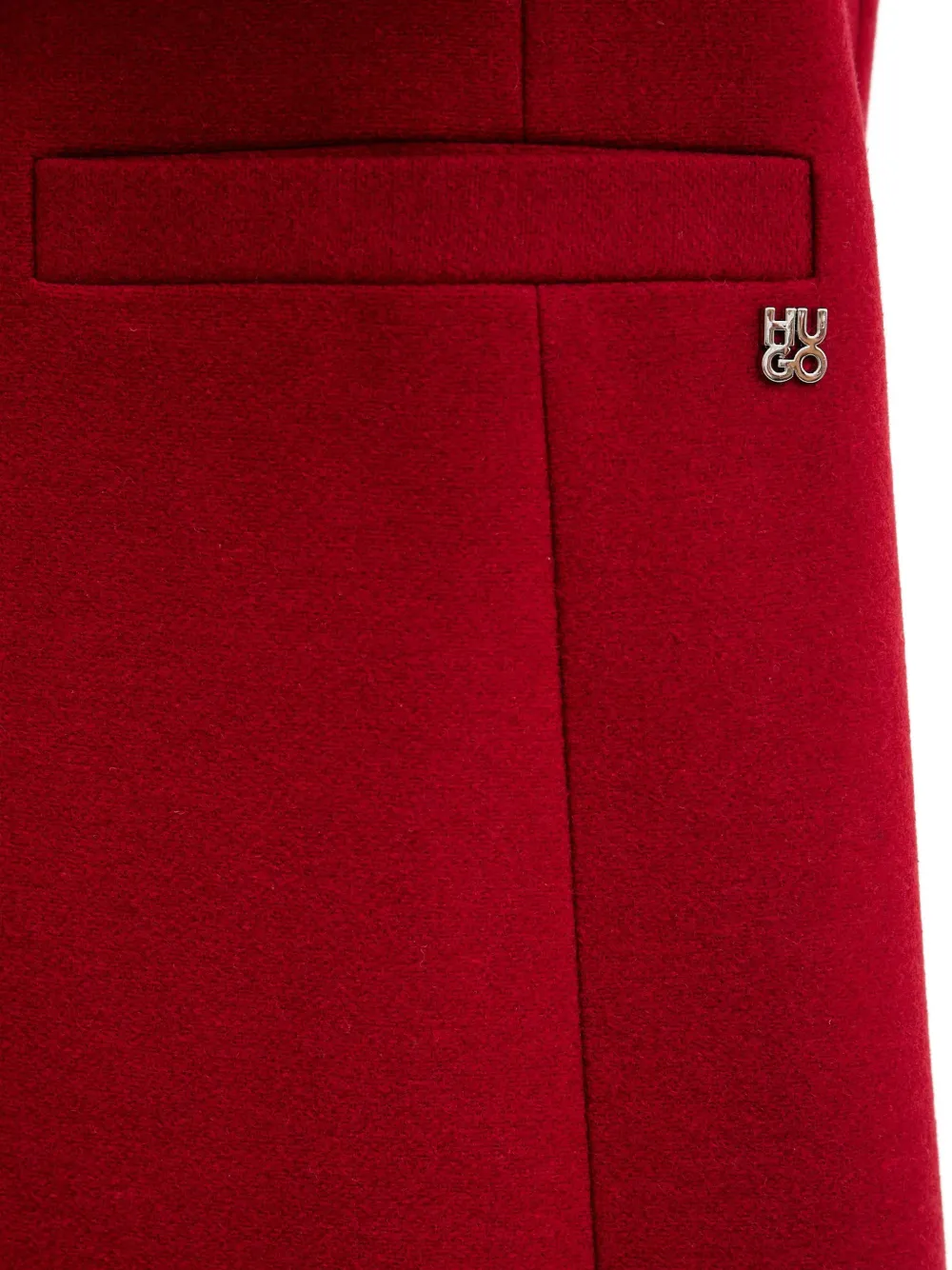 Hugo Boss Button-fastening Coat In Red