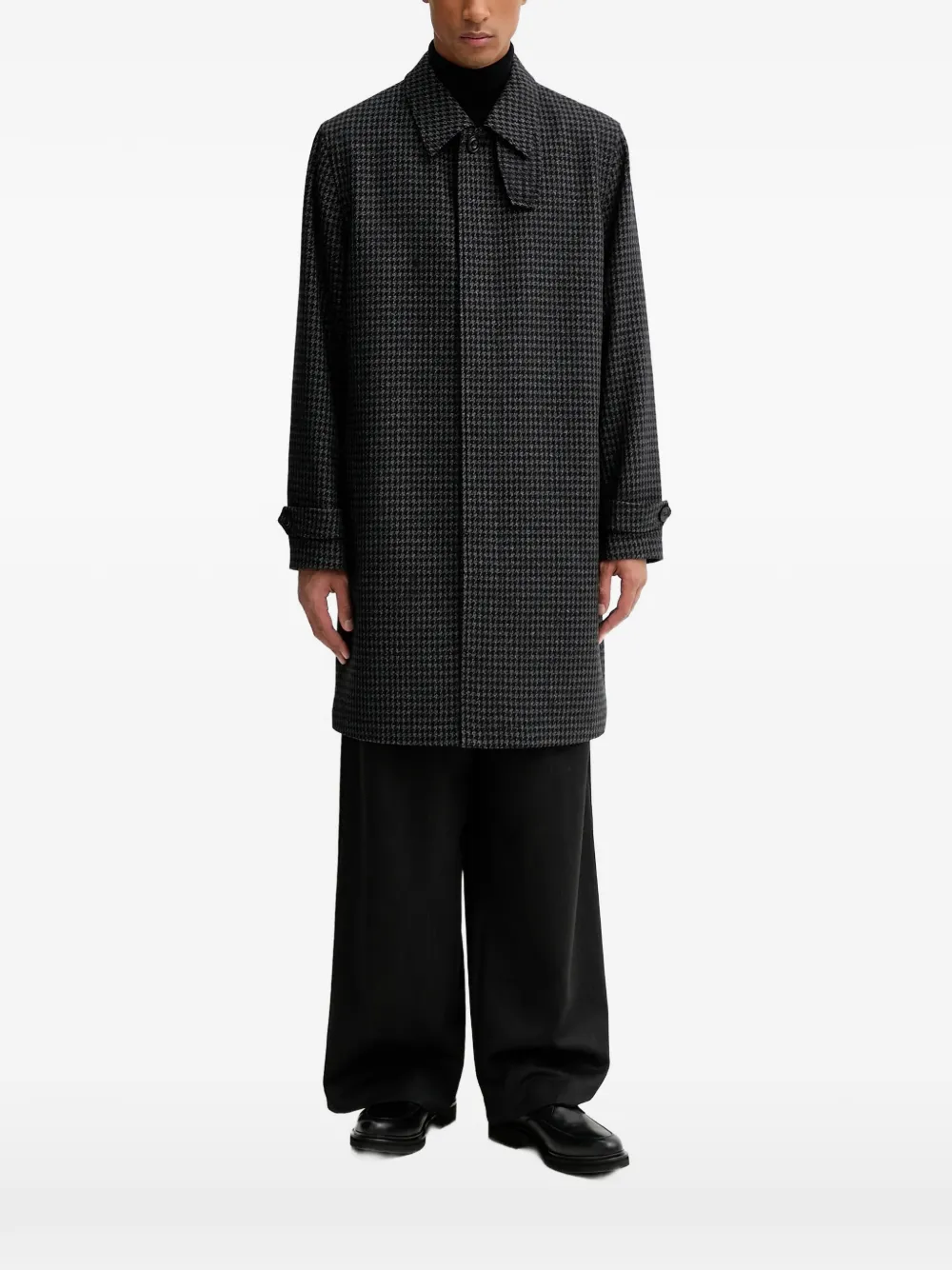 HUGO houndstooth buttoned coat | grå | Image 1