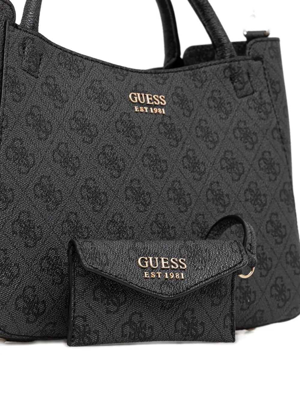 Guess Usa Monogram-pattern Tote Bag In Gray