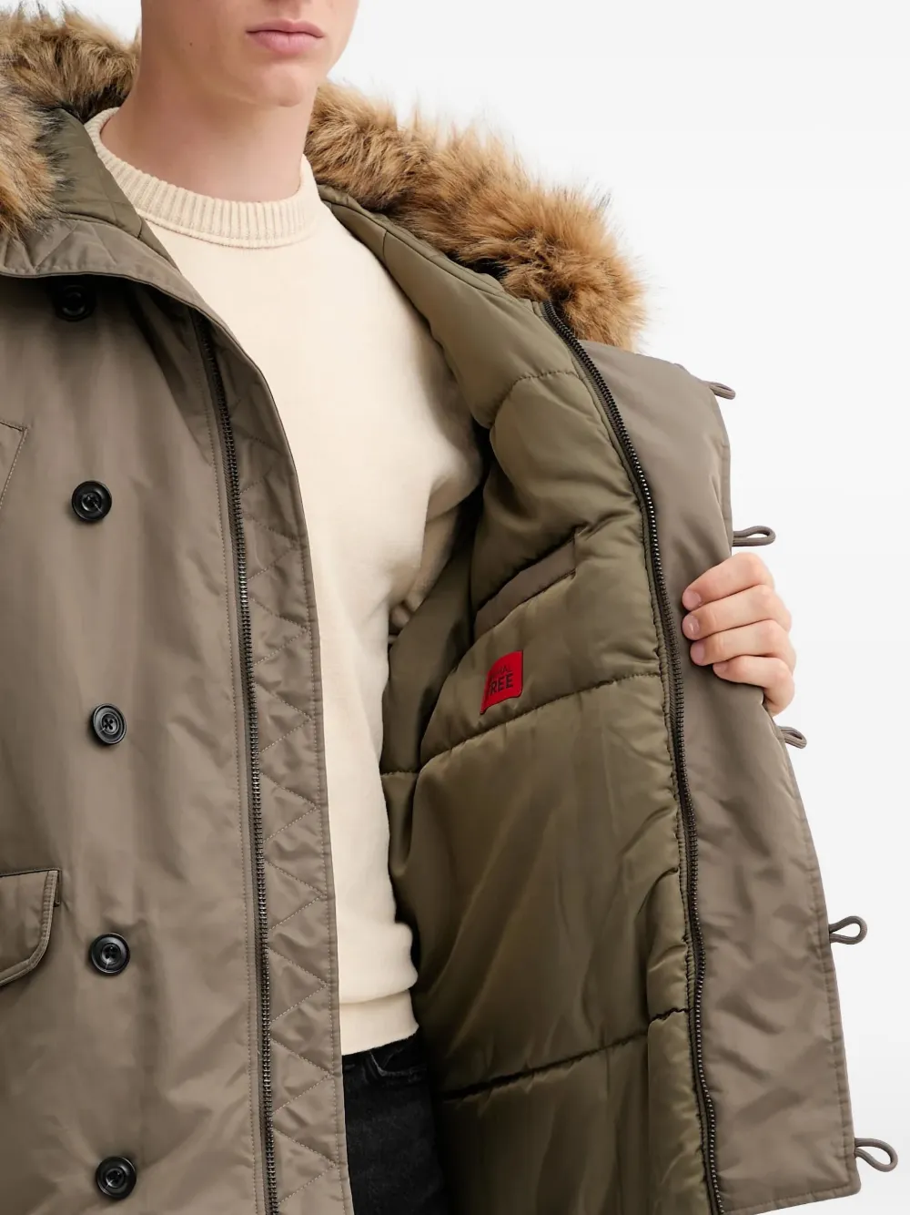 Hugo Boss Hooded Jacket In Brown