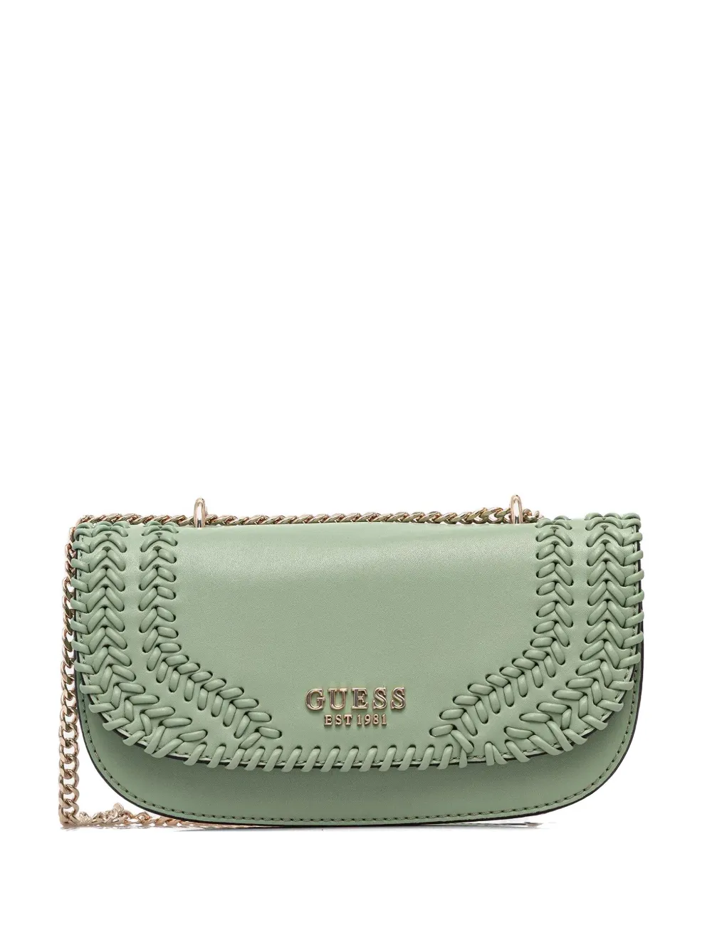 Guess Usa Tatum Chain Cross Body Bag In Green