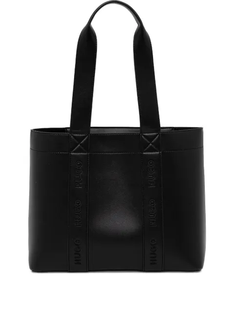 HUGO logo-embroidered tote bag