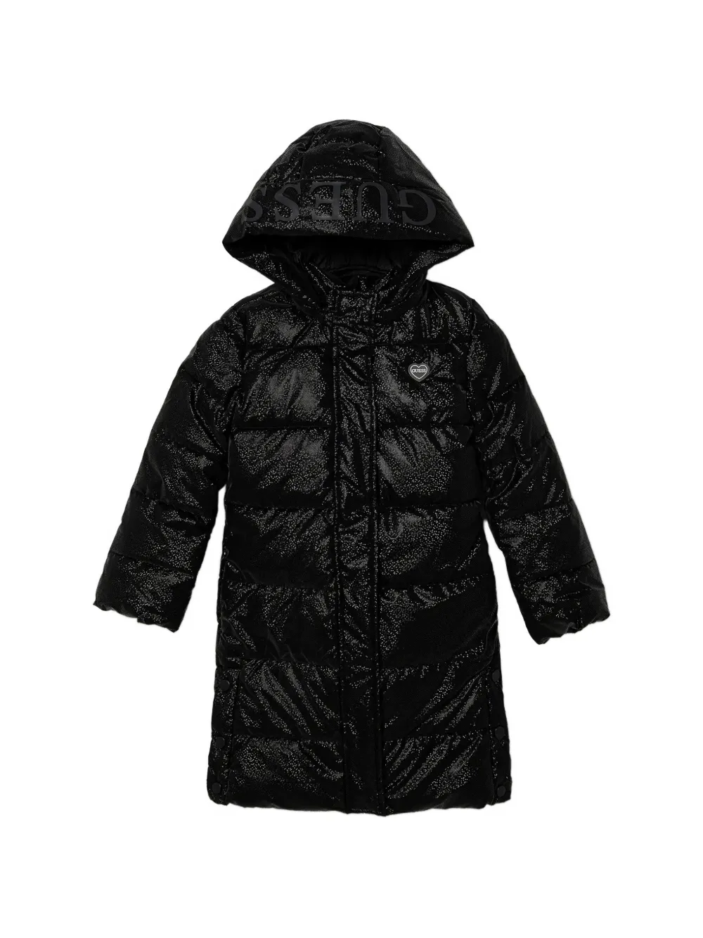 guess kids hooded puffer jacket - Nero