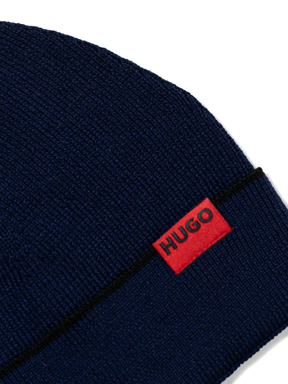 HUGO logo-detail fringed beanie set | Image 2