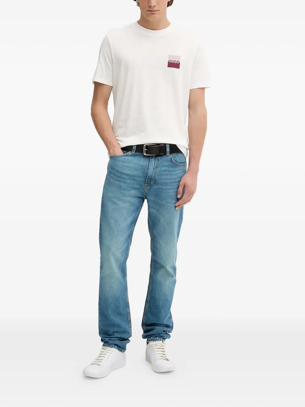 HUGO logo-patch button-fastening jeans | Jeans rectos | Image 2