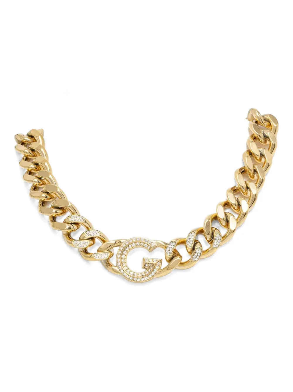 GUESS USA Halsketting verfraaid met kristallen - Goud