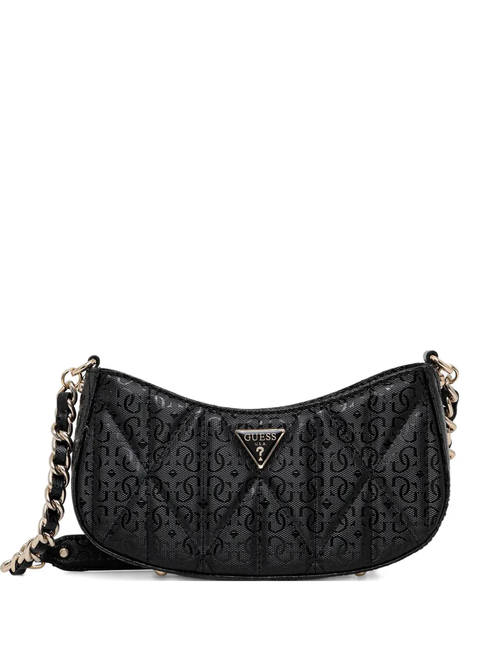 Guess Usa Mini Aldina 4g Shoulder Bag In Black