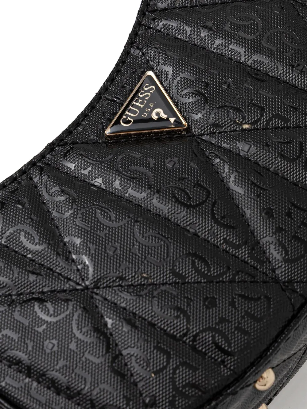 Guess Usa Mini Aldina 4g Shoulder Bag In Black