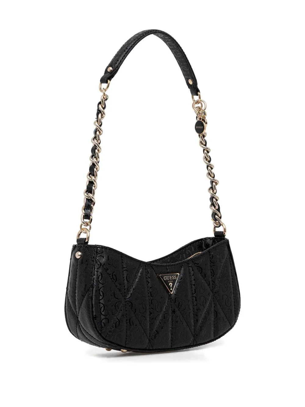 Guess Usa Mini Aldina 4g Shoulder Bag In Black