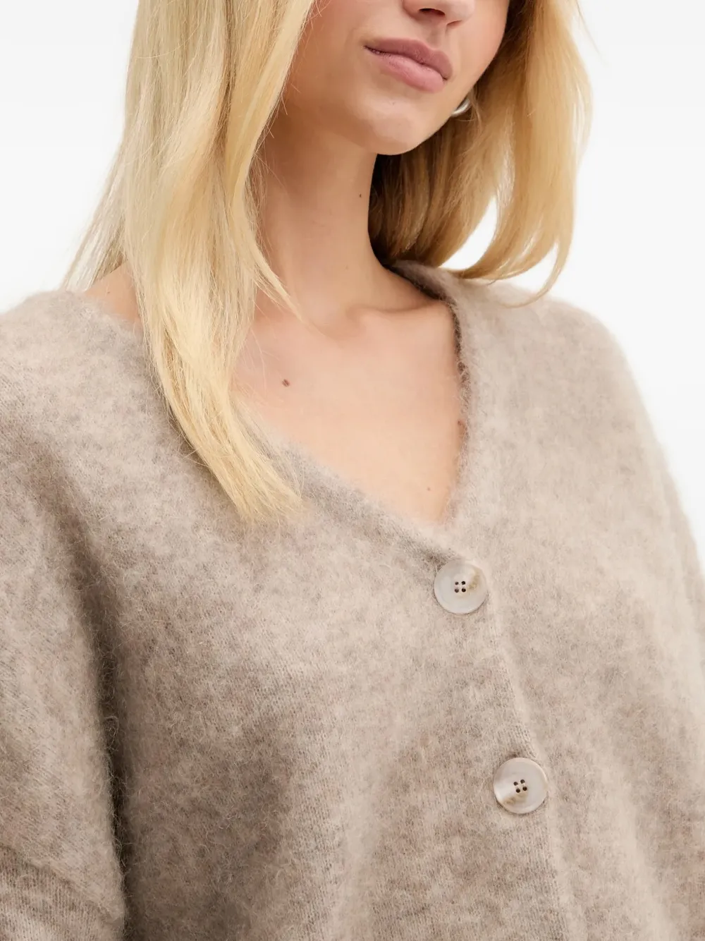 Gzdebbie Button V-Neck Cardigan