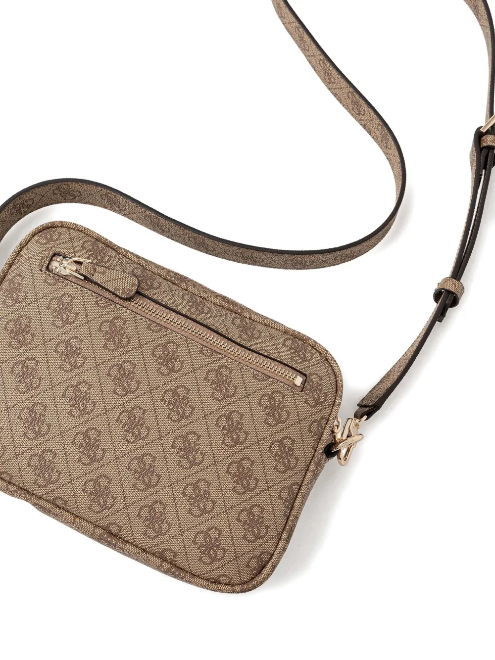 Guess Usa Meridian Cross Body Bag In Brown