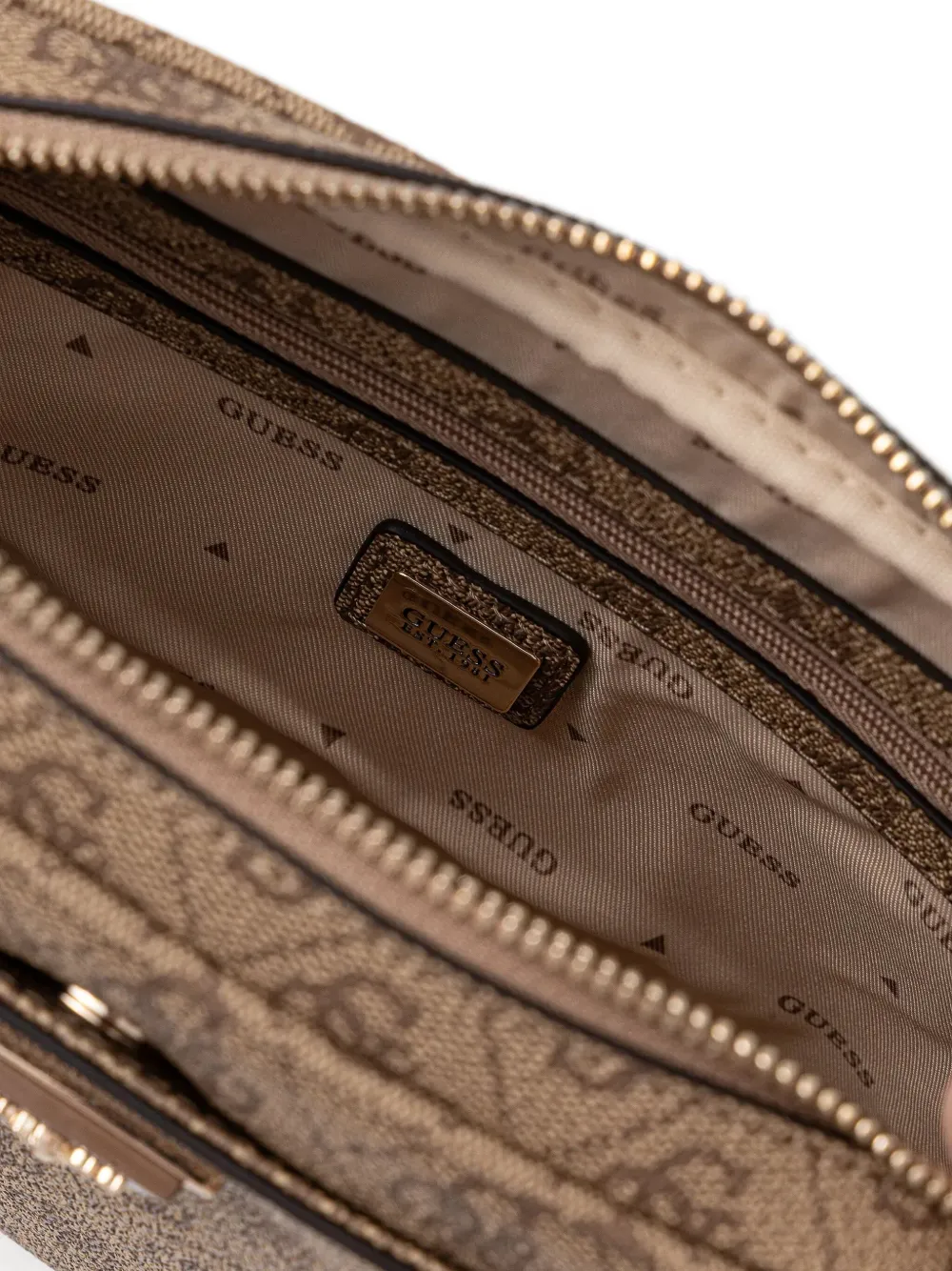 Guess Usa Meridian Cross Body Bag In Brown
