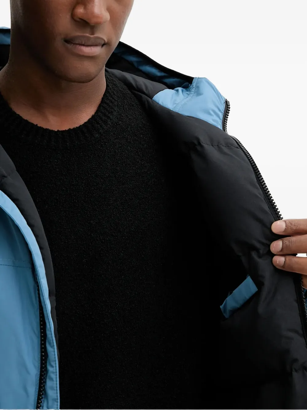 Hugo Boss Hooded Zip-fastening Jacket In Blue