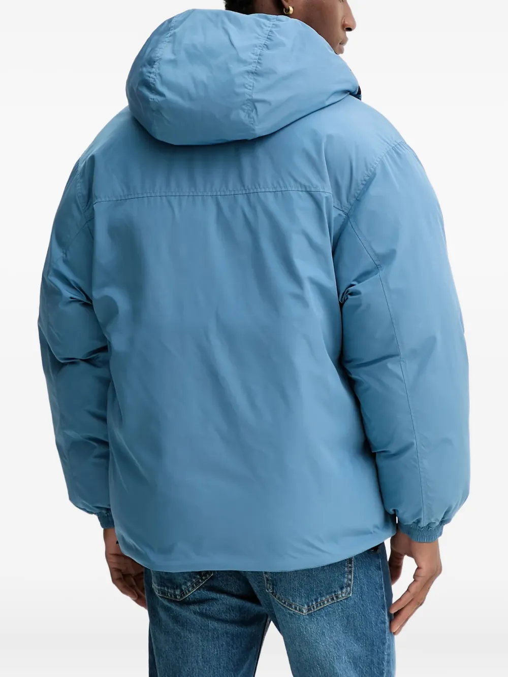 Hugo Boss Hooded Zip-fastening Jacket In Blue