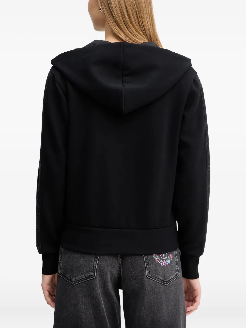 Guess Usa Zip-up Hoodie In Black