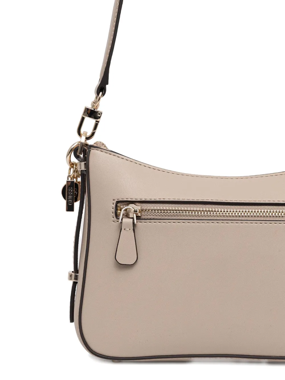 Guess Usa Daryna Logo-plaque Shoulder Bag In Neutral