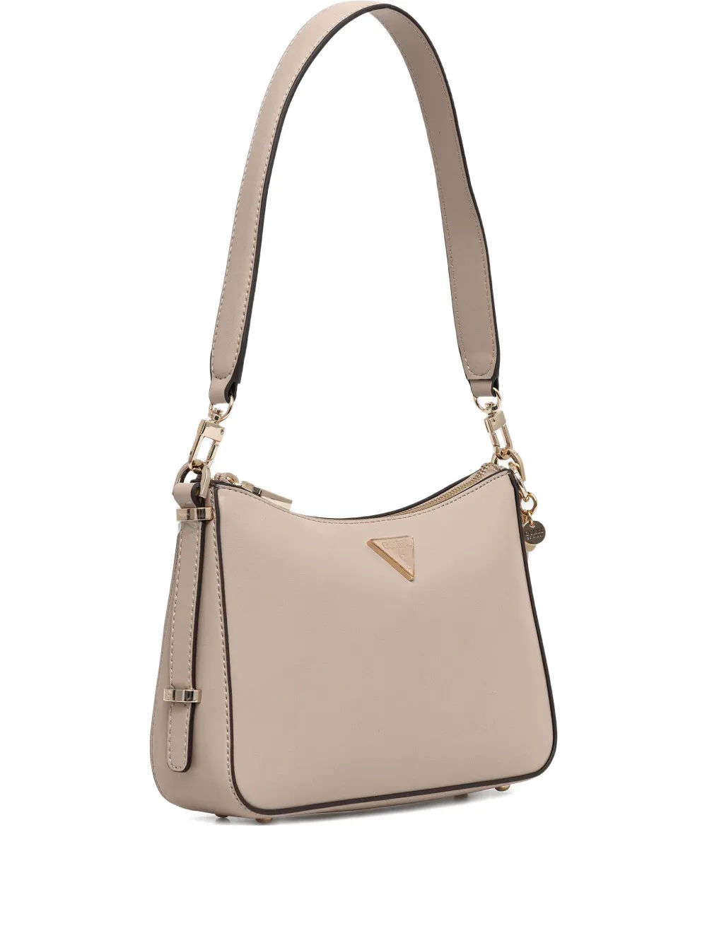 Guess Usa Daryna Logo-plaque Shoulder Bag In Neutral